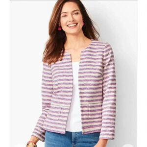 Talbots Tweed Blazer Jacket Women Size 10